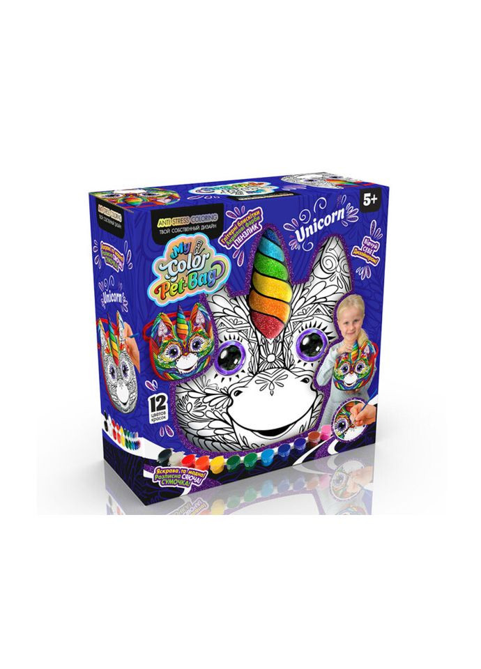 Набор для творчества Раскраска Сумочка My color pet-bag Единорог (CPB-01-03U) Danko Toys (364112209)