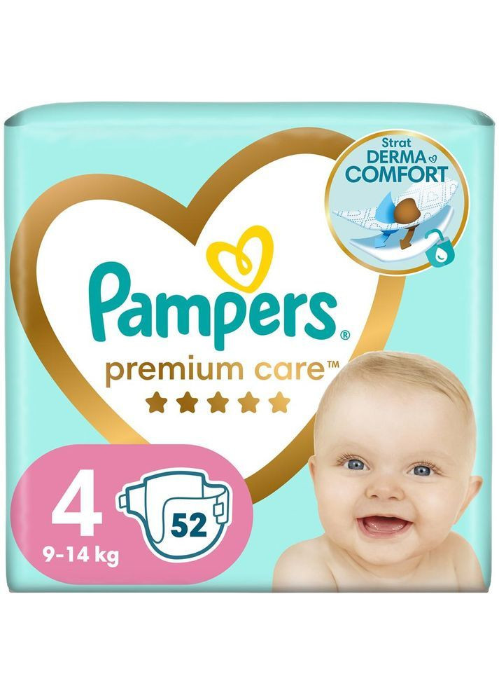 Підгузники дитячі Maxi Premium Care Розмір 4 (9–14 кг) 52 шт Pampers (366031622)