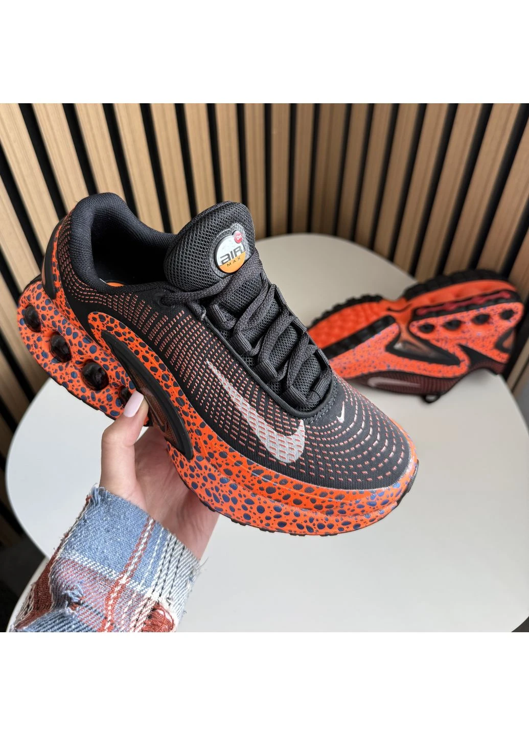 Кроссовки женские и мужские Nike Air Max DN safari black orange | Найк Аир Макс ДН черные оранжевые No Brand оранжевые демисезоны (393137756)