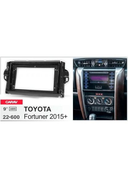 Перехідна рамка серії 22-600 для Toyota Fortuner 2015+ 9 дюймів Carav (346507680)