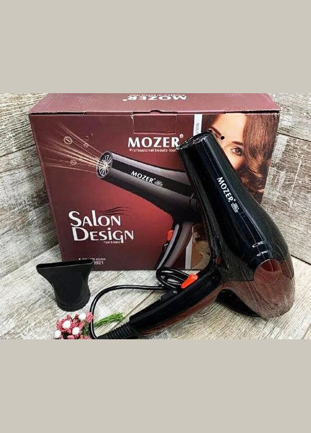 Потужний електричний побутовий фен MZ-5921 з концентратором для сушки та укладки волосся Mozer (306447712)