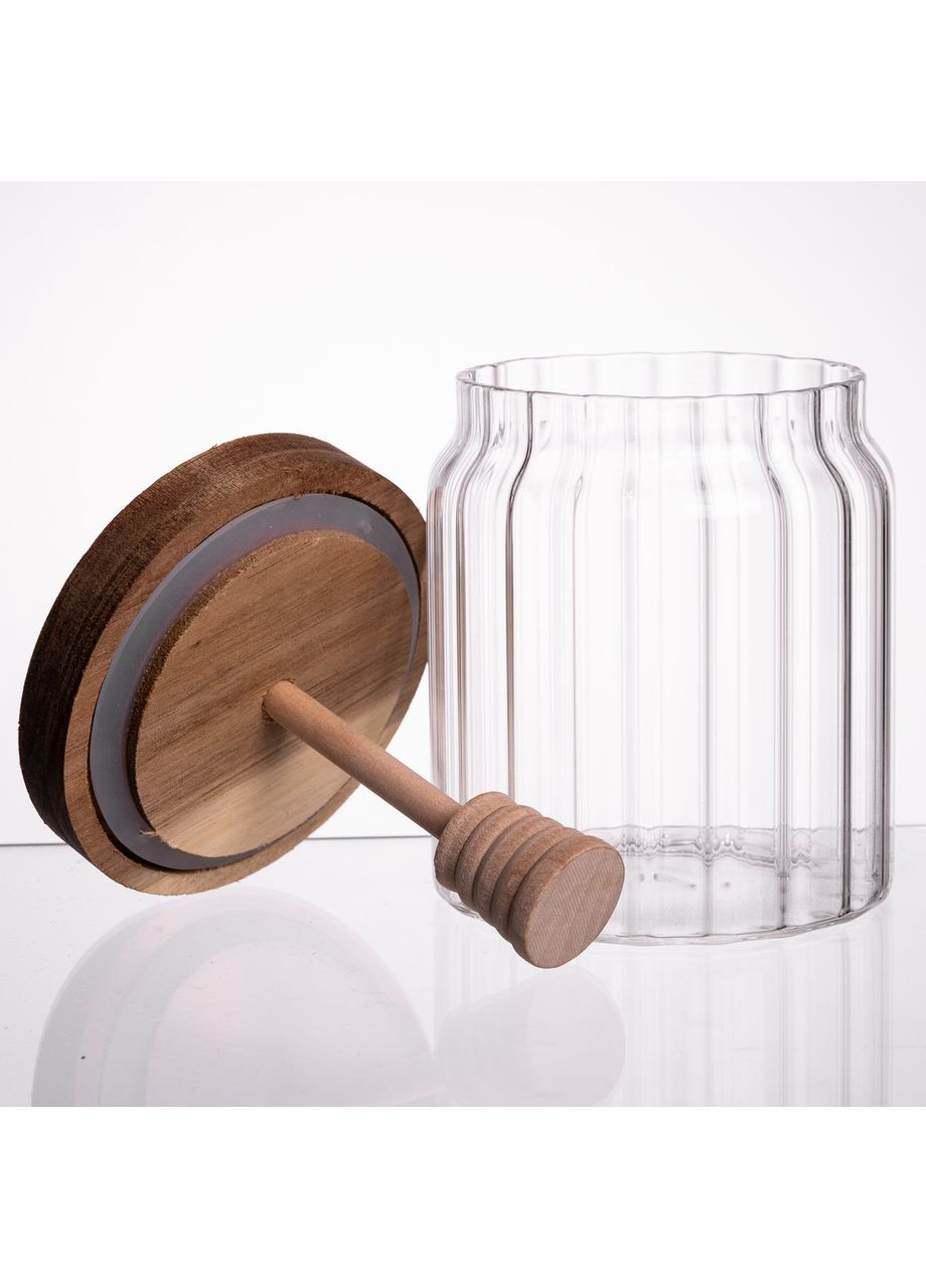 Медовниця скляна з кришкою і ложкою 500 (мл) 64486-5 Yiwu (368717993)