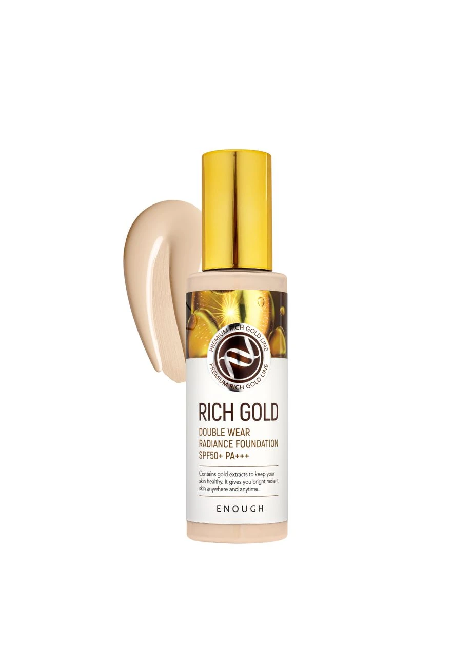 Тональный крем Rich Gold Double Wear Radiance 100 мл № 23 Тёмно-бежевый ENOUGH (337358933)