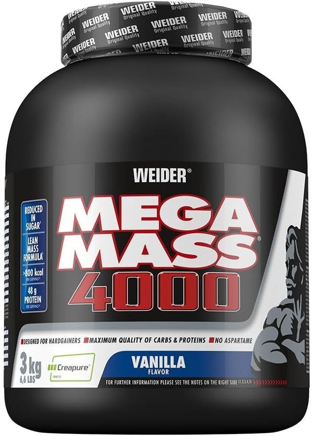 Гейнер Mega Mass 4000 3,0 kg (Vanille) Weider (304030413)