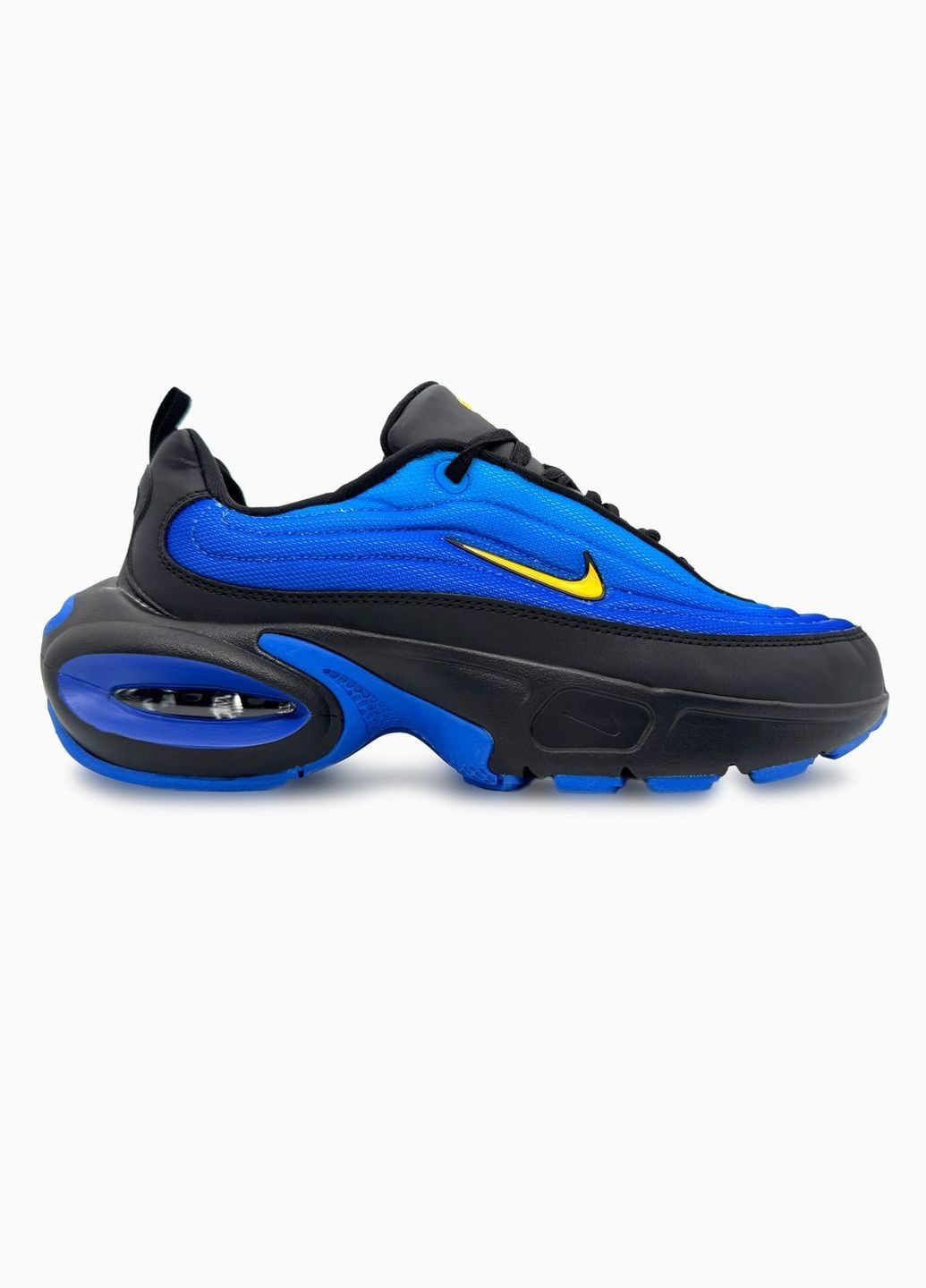Синие демисезонные кроссовки мужские nike blue/black/yellow No Brand Air Max Portal