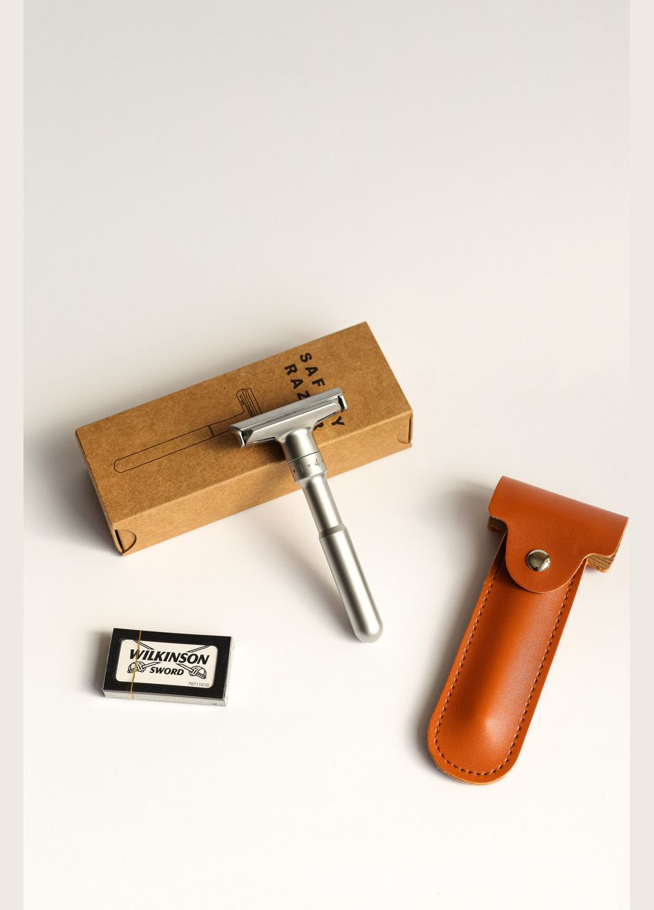 Регульована безпечна бритва з магнітною кришкою із чохлом зберігання бритви та 5 лезами No Brand (313587575)