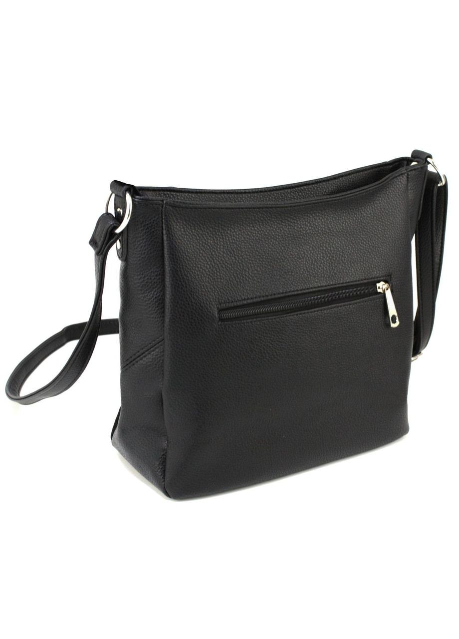 Повсякденна невелика жіноча сумка-хобо 59015002-1 чорна з замшею Voila (369368688)