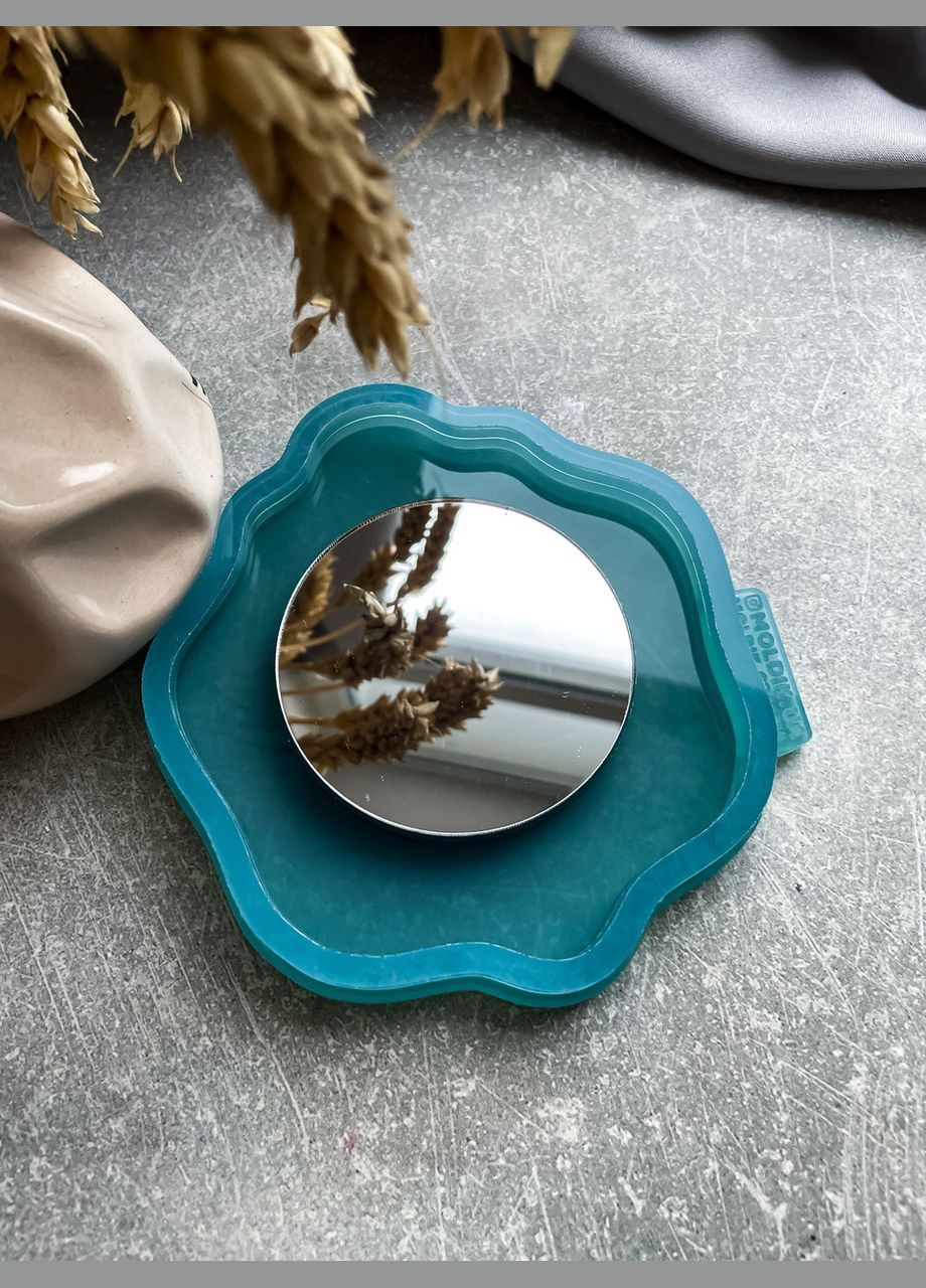 Полотно 74*74 мм акрилове дзеркальне для дзеркала кишенькового без ручки для епоксидної смоли No Brand (370566410)