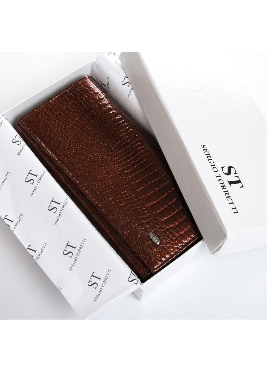 Жіночий шкіряний гаманець SERGIO TORRETTI FEW1-V-2 brown ST (360751402)
