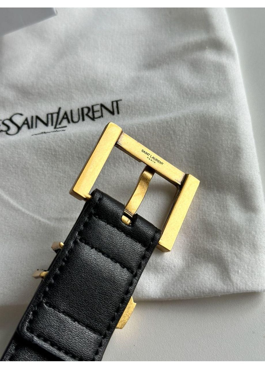 Ремень Cassandre Belt With Square Buckle Black Gold No Brand (355478951)