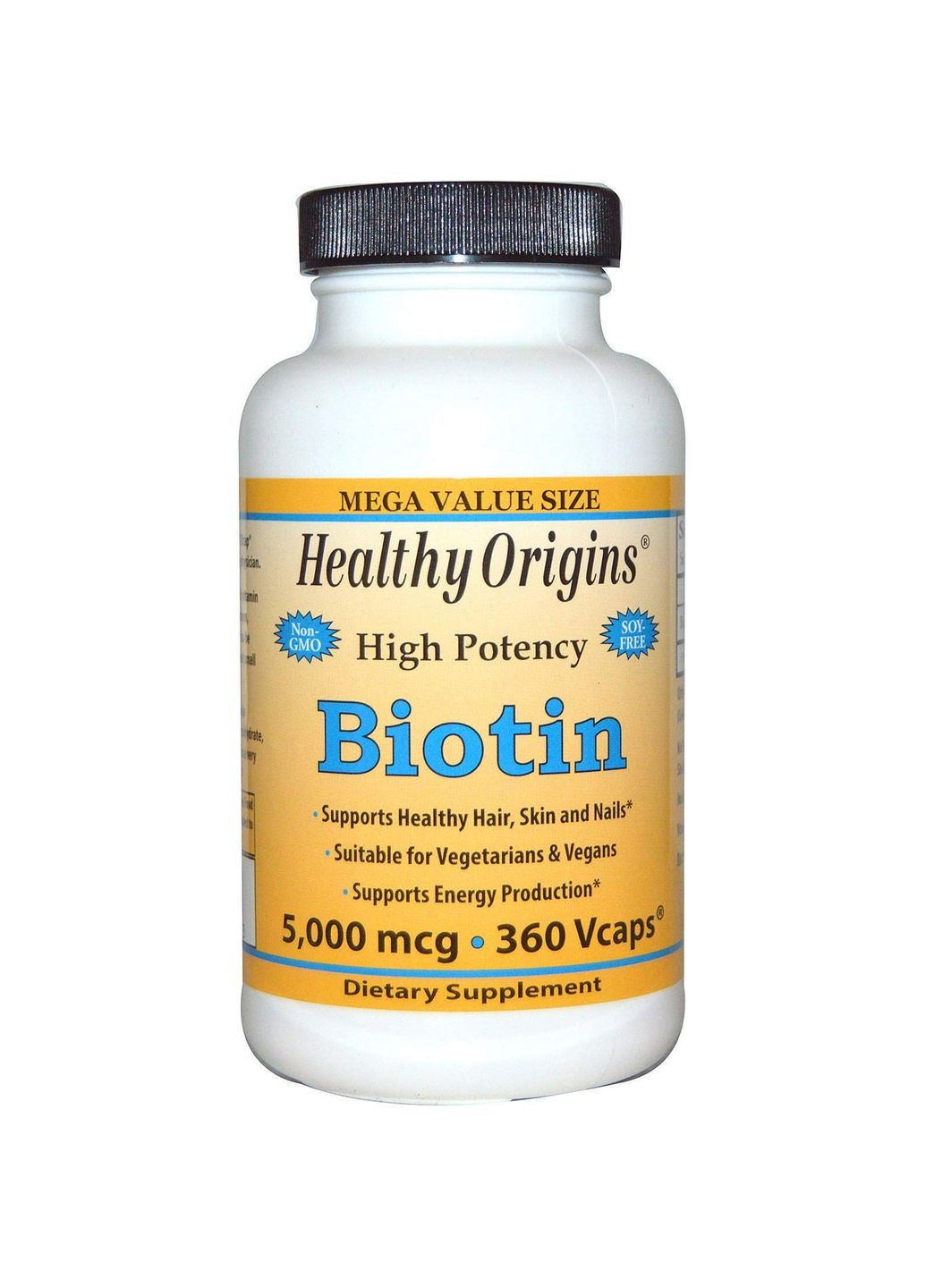 Біотин, Biotin,, 5000 мкг, 360 капсул Healthy Origins (362369820)