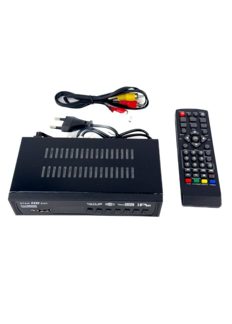 Цифрова приставка тюнер T8000 T2 Star HD Sat DVB-USB HDMI RCA з пультом чорний (2390000007) No Brand (340912482)