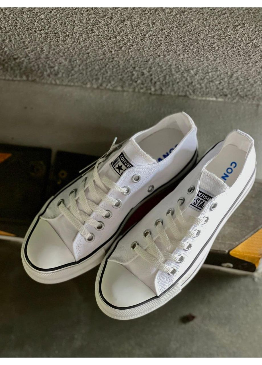 КЕДЫ ЖЕНСКИЕ CONVERSE ALL STAR LOW WHITE КОНВЕРС No Brand белые демисезоны (369391506)