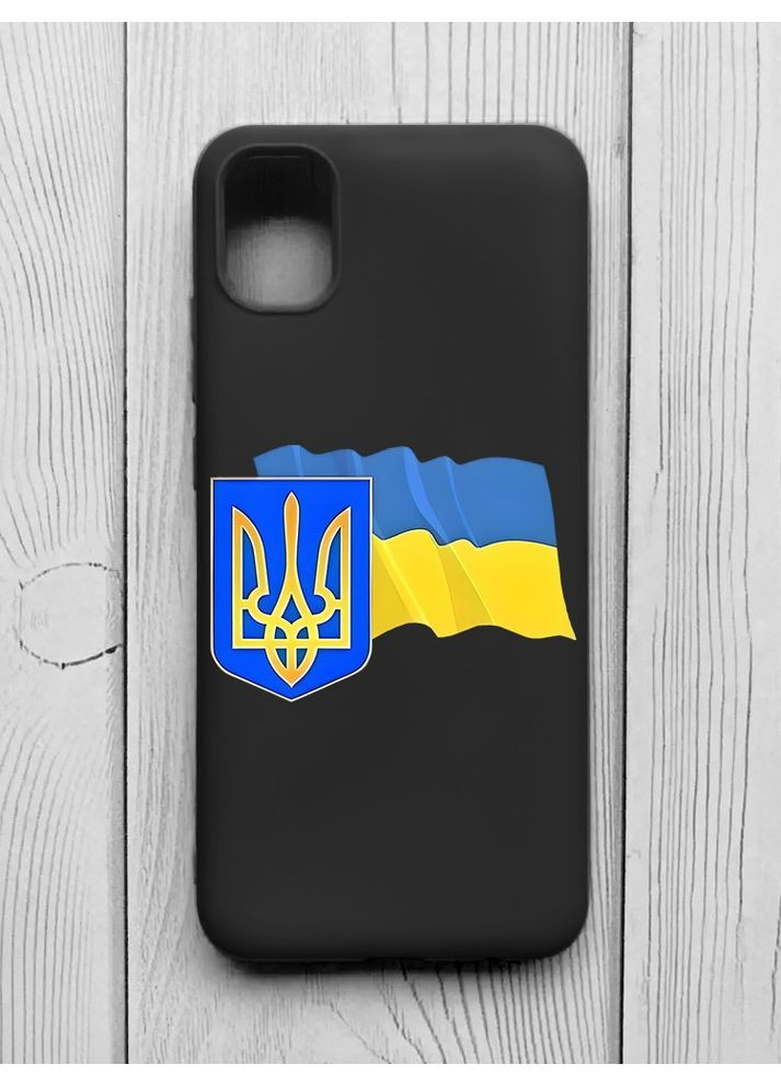Матовый чехол на Samsung Galaxy A04E/A042:: Тризуб и флаг Украины (принт 384) CASE CONTROL (360709471)