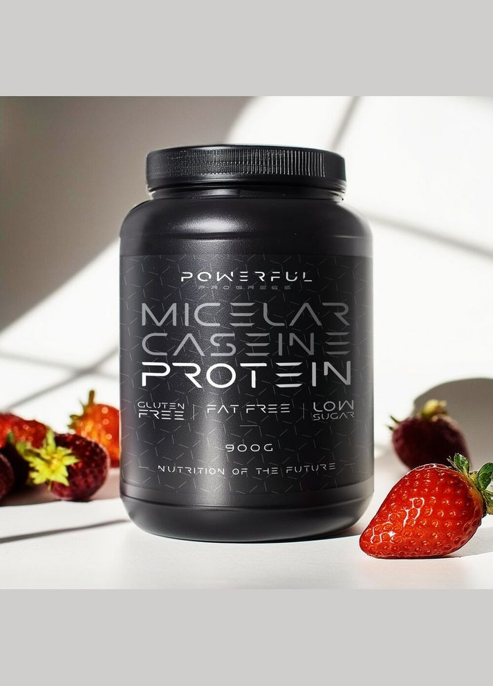 Протеїн Micelar Caseine Protein, 900 грам - Полуниця Powerful Progress (333990430)