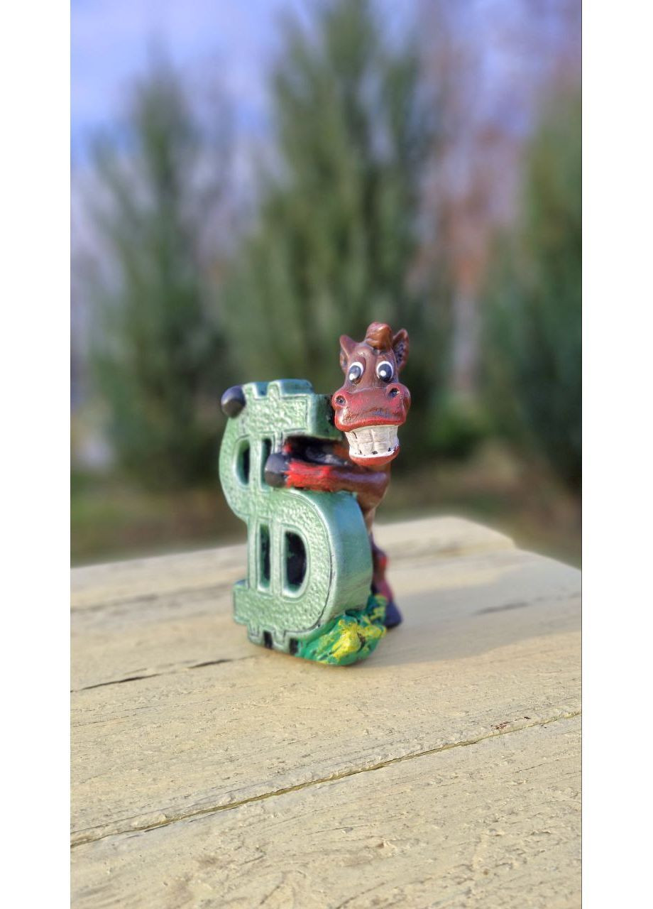 Скарбничка Кінь з доларом 17*14*9 см символ 2025 року No Brand (370393954)