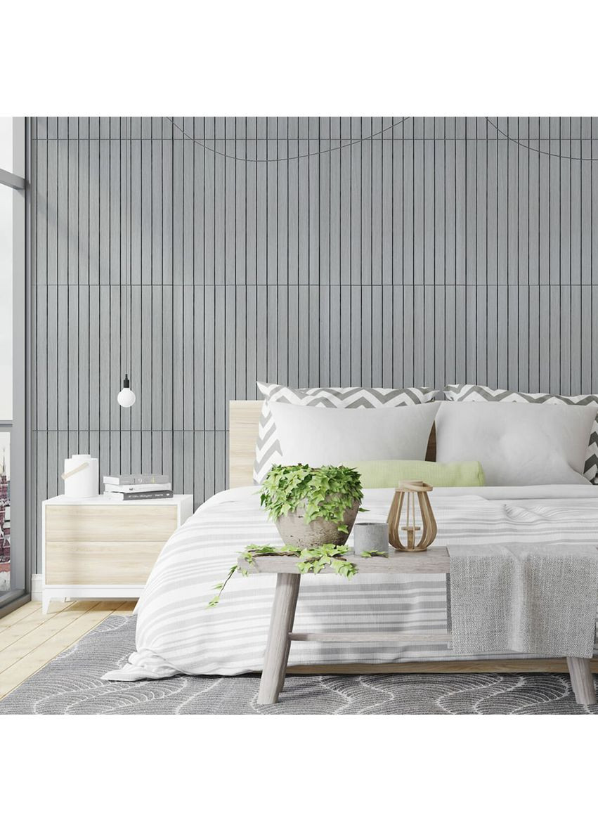 Покриття вінілове самоклеюче 3D рейки 600х600х2,8мм SW-00003243 Sticker Wall (364656748)