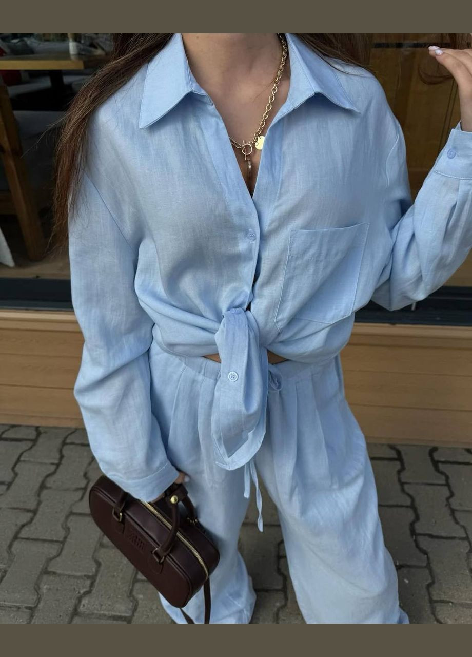 Жіночий лляний костюм із сорочкою та брюками Avanti (332006704)