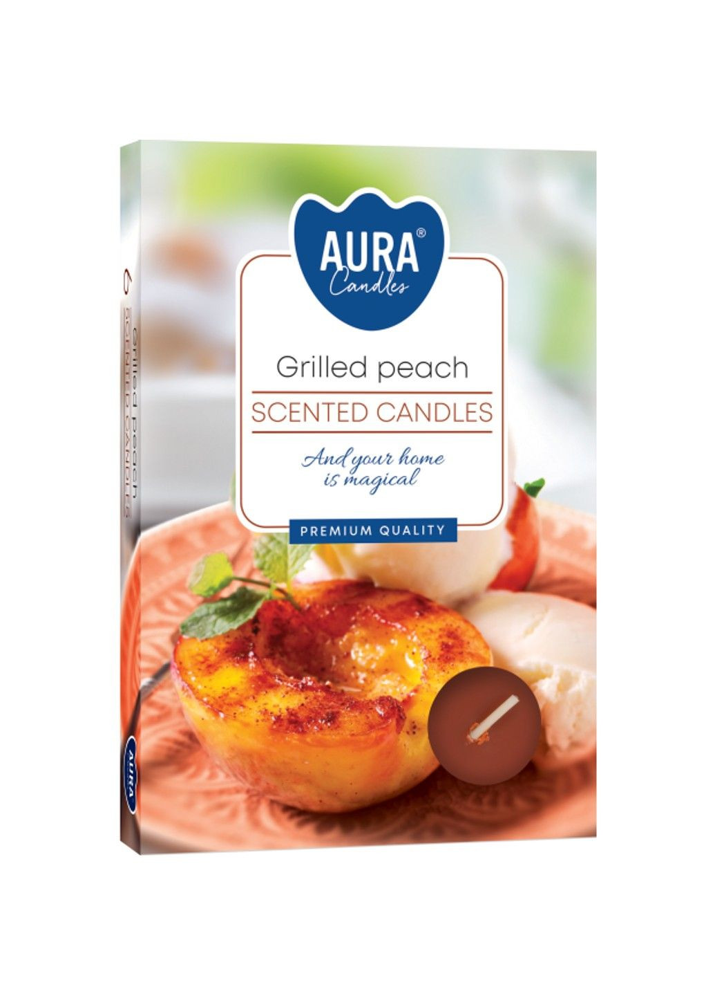 Ароматична свічка Scented Candle Grilled Peach 6 шт Bispol (280926743)