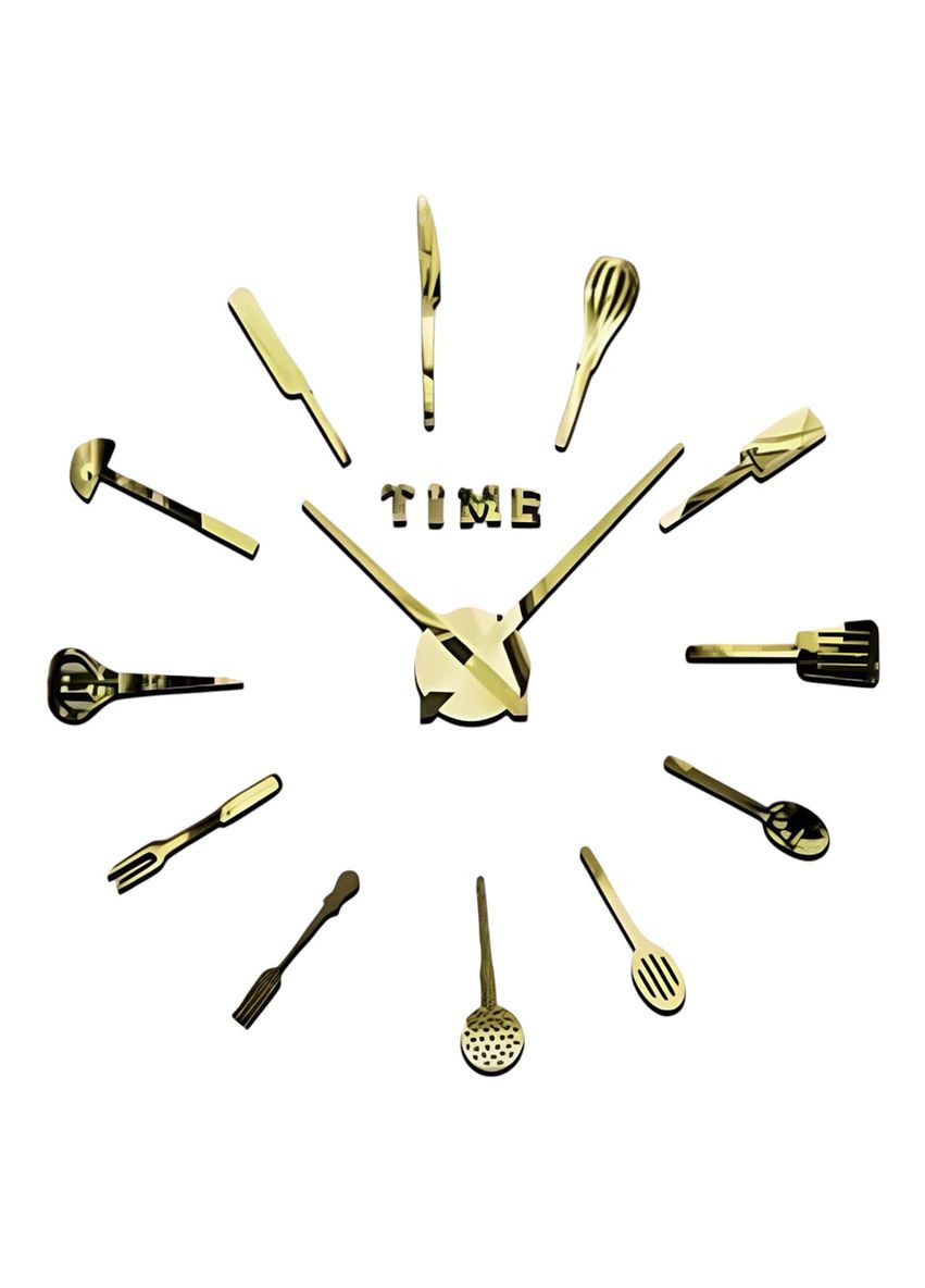 Годинник 3-D TIME настінний безкаркасний 10 см, Yiwu (361970640)