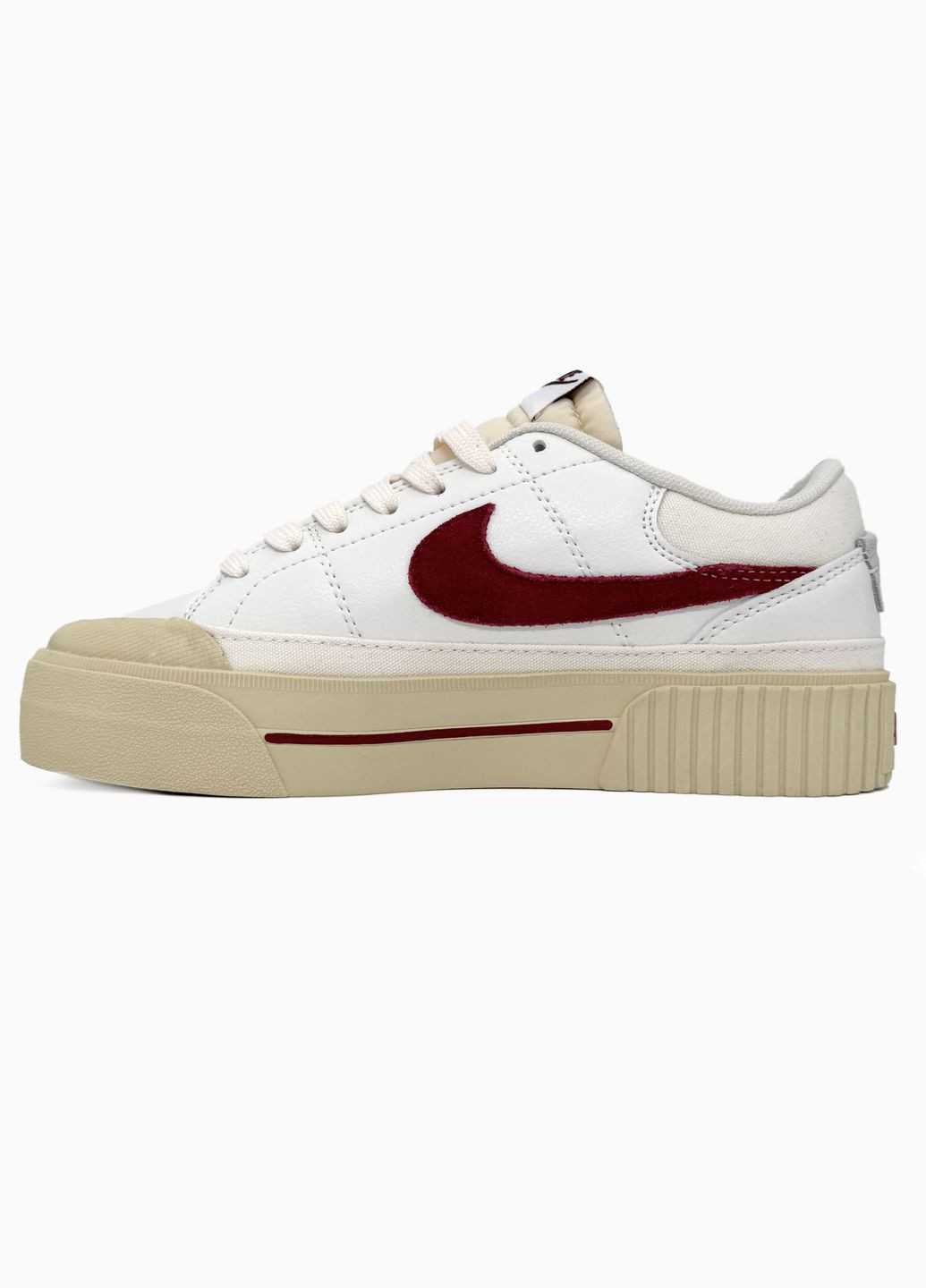 Кросівки жіночі Nike Court Legacy Lift white beige | Найк Коурт Легасі білі бежеві No Brand білі демісезони (316091183)