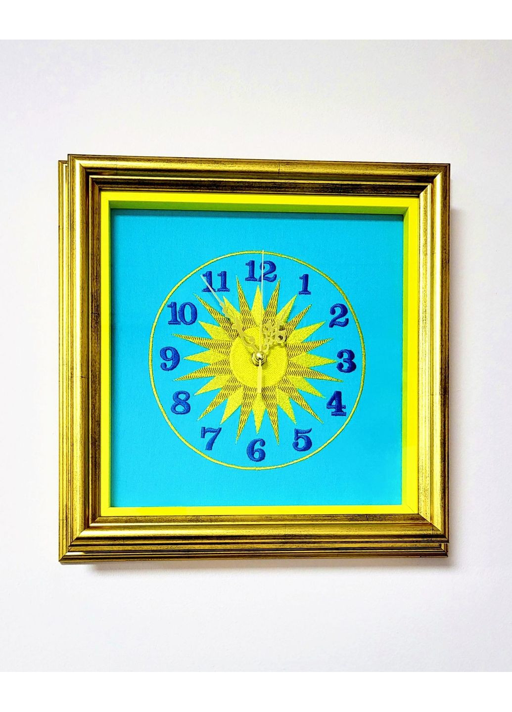 Часы оберег Tiferet NF Солнце с 24 лучами 35х35 см голубой коттон (NF0614) Tiferet-NF (372467813)