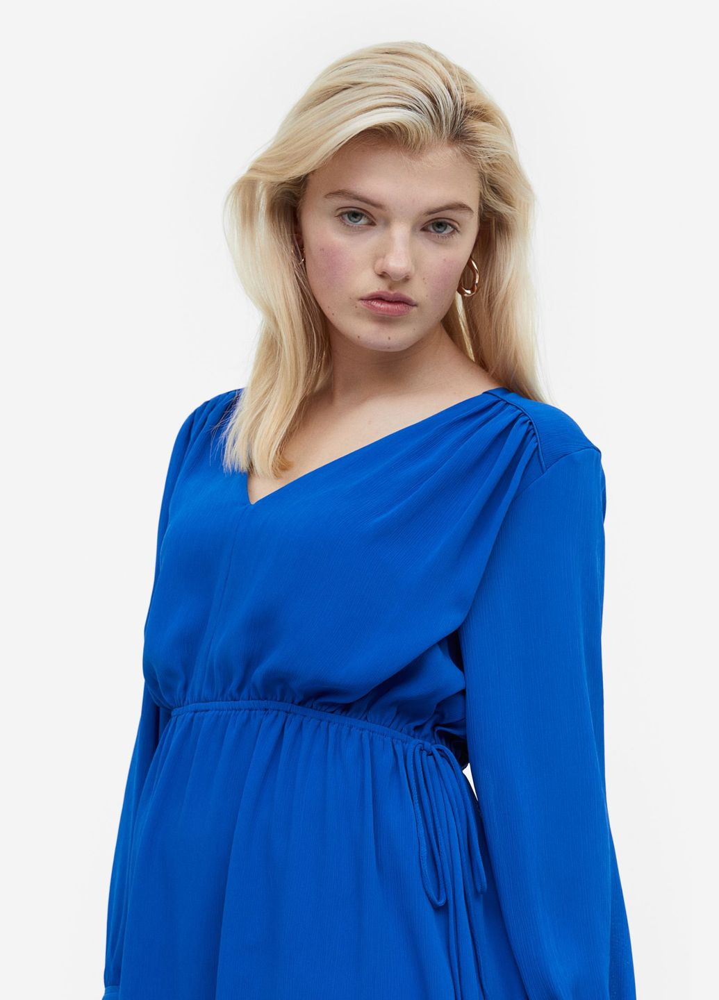 Синее повседневный платье H&M однотонное