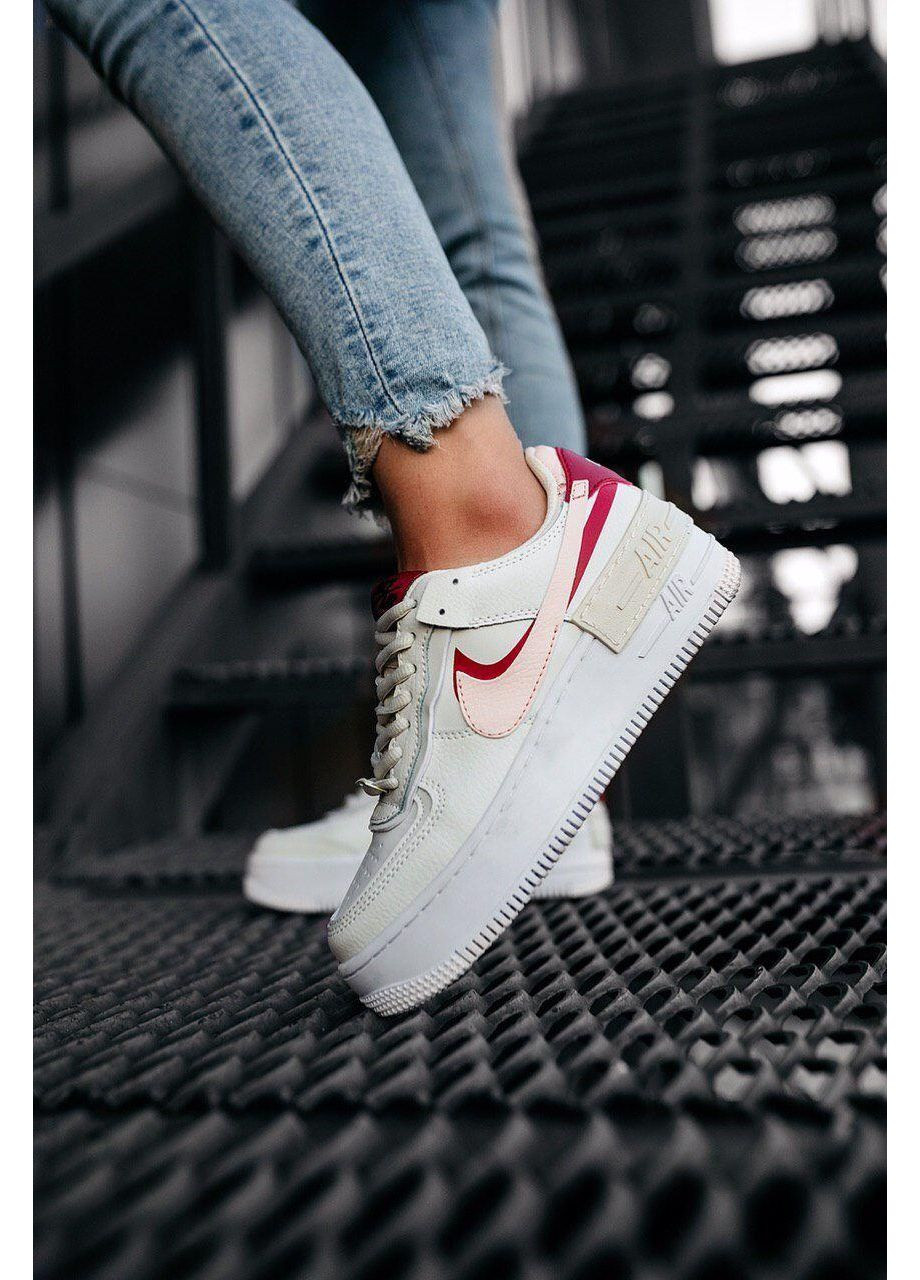Белые демисезонные кроссовки мужские nike air force 1 shadow phantom найк аир форс 1 премиум No Brand