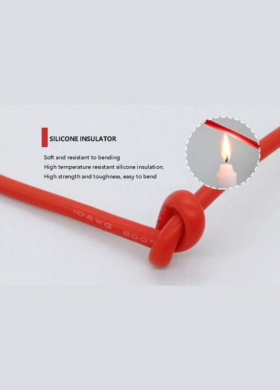 Провід силіконовий 10 AWG Чорний еластичний віскотемпературний No Brand (325835223)