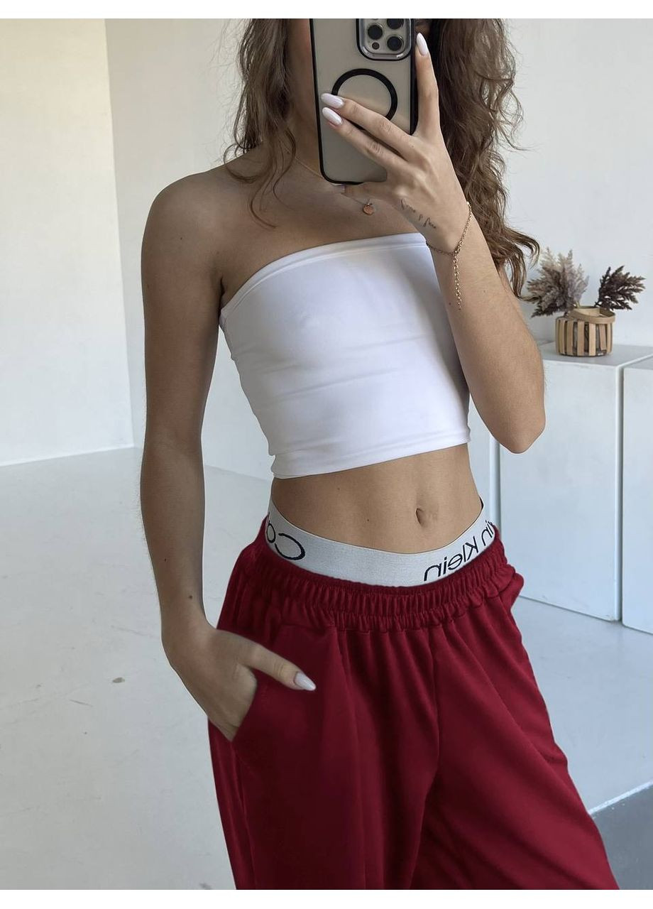 Брюки палаццо с лого резинкой (замеры в описании) DK/DL Мода без кордонів (365564450)