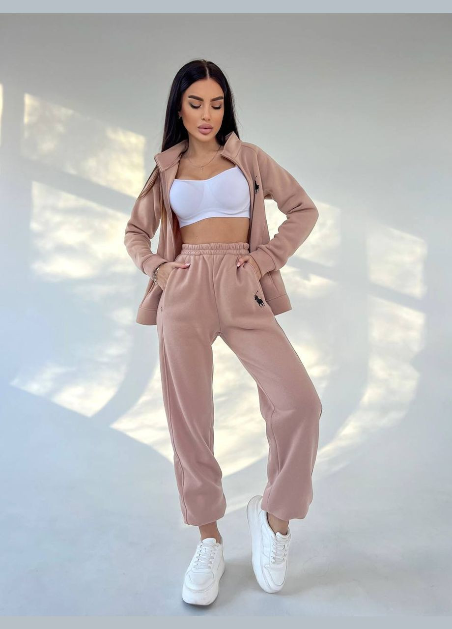 Якісний демісезонний кольори МОККО костюм двійка на флісі з вишивкою на грудях, приємний до тіла костюм двійка No Brand 074-1 (307404348)