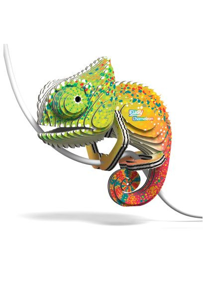 Пазл (XEG-075) Eugy 3D Зоопарк Хамелеон (366153604)