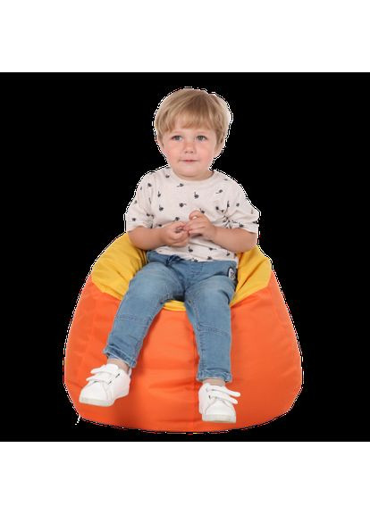 Кресло-мешок Груша Комби детская Оранжевая с Желтым (до 5 лет) No Brand (315825540)