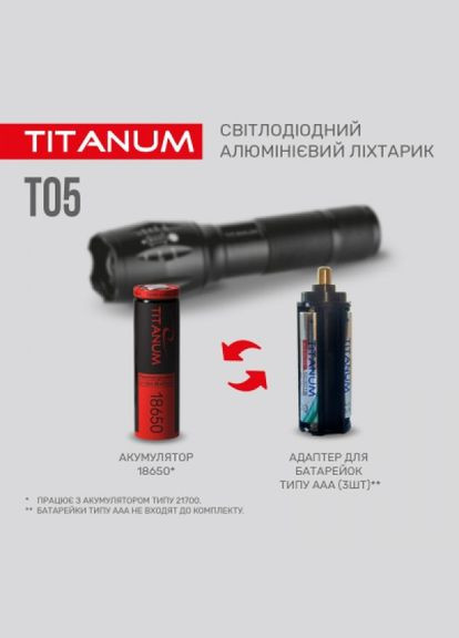 Ліхтар (TLFT05) Titanum 300lm 6500k (268142446)