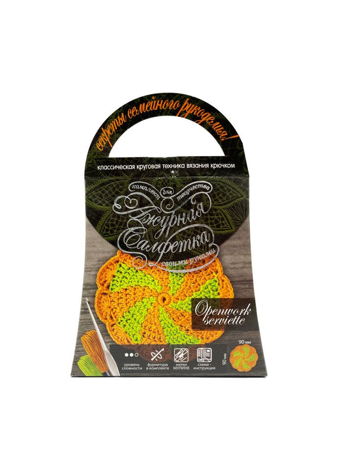 Комплект для творчества своими руками "Ажурная салфетка" SL-01-08 Danko Toys (308861945)