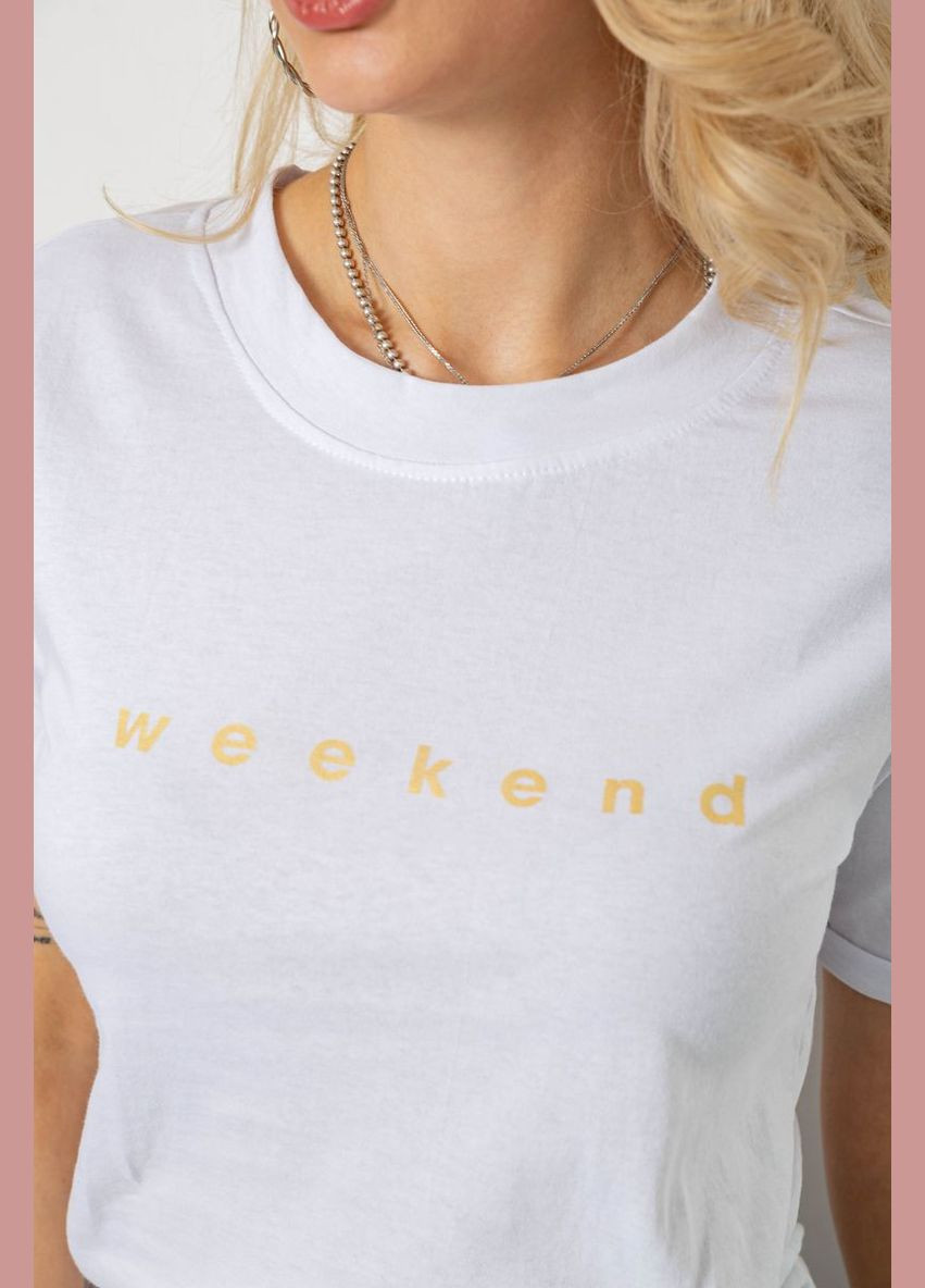 Футболка женская с принтом,, 238R57378-1 Ager - (329741974)