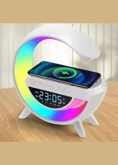 Лампа-нічник GREECE RGB BT 3401 із вбудованою зарядкою для телефону та годинником (2029298385) No Brand (328261767)