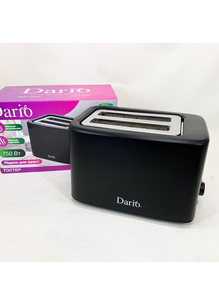 Тостер DT1007. Колір: чорний Dario (364663599)