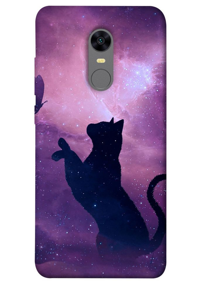 Чехол с принтом для Xiaomi Redmi 5 Plus, Note 5 (SC) для Ксяоми, ксиоми редми 5 плюс, ноте 5 Кот и бабочка No Brand (339060595)