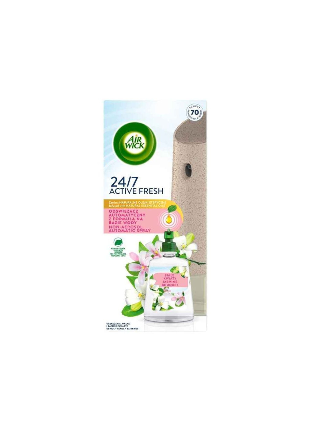 Автоматический освежитель воздуха Active Fresh+флакон 228мл ЦВЕТЫ ЖАСМИНА Air Wick (369145364)