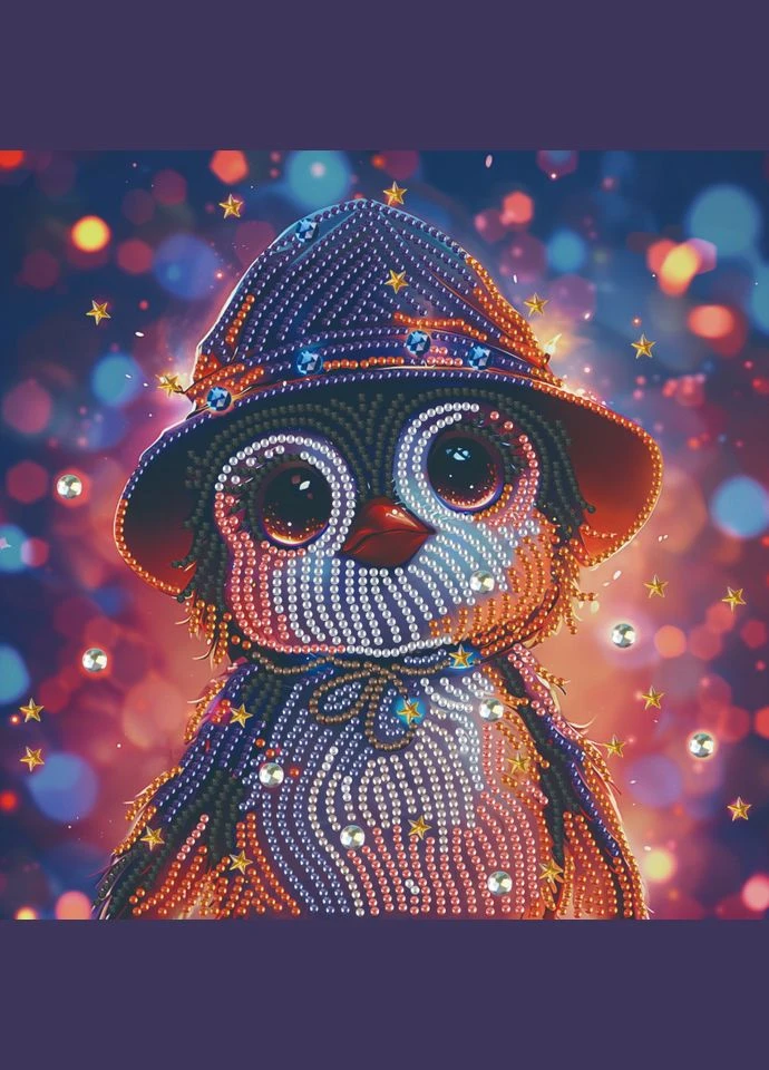 Алмазна мозаїка "Милий пінгвін" BH007 неповна викладка 25х25 см Brushme (333529149)