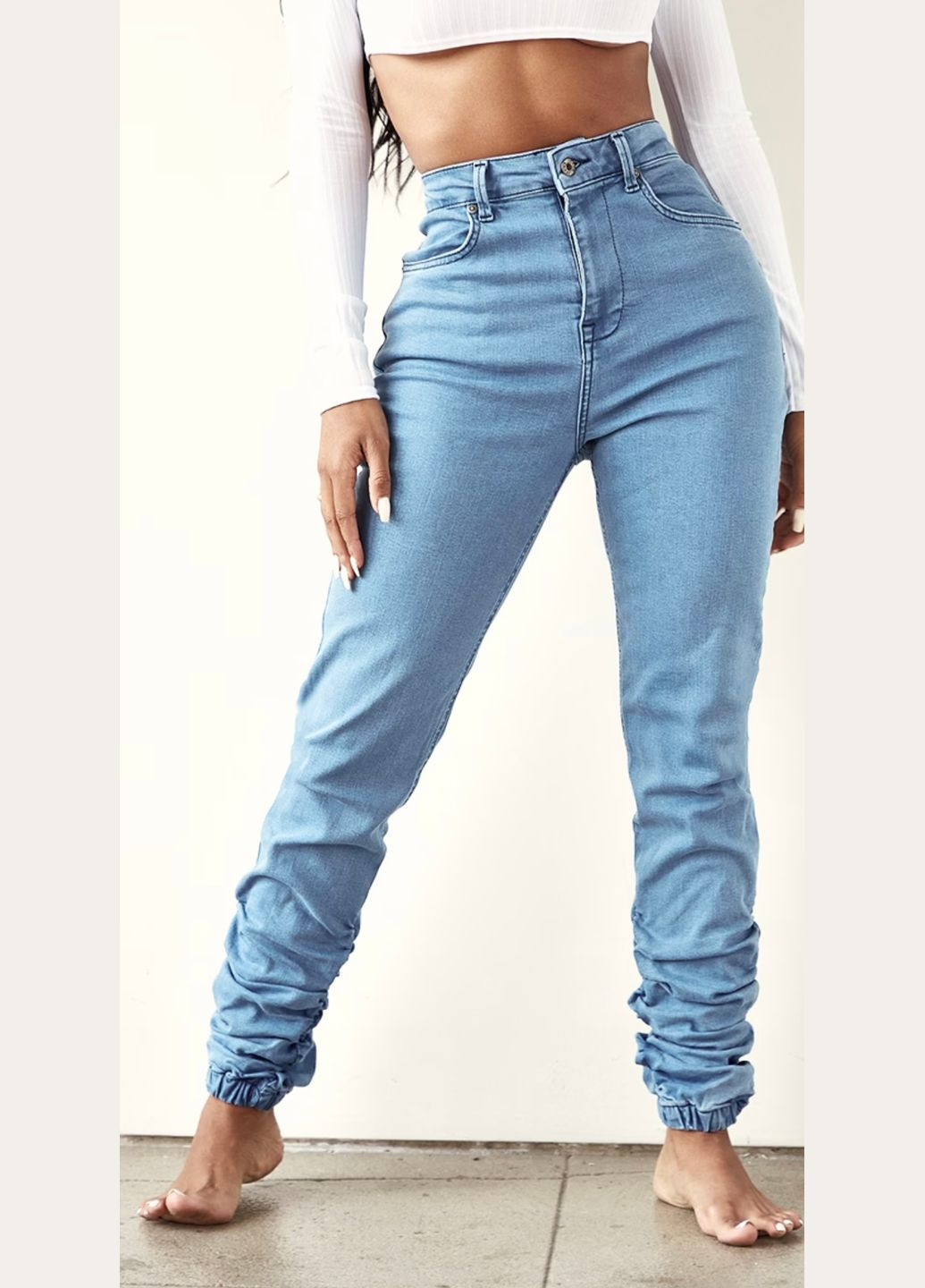 Джинсы Синие BTG-0068 PrettyLittleThing - (289533715)