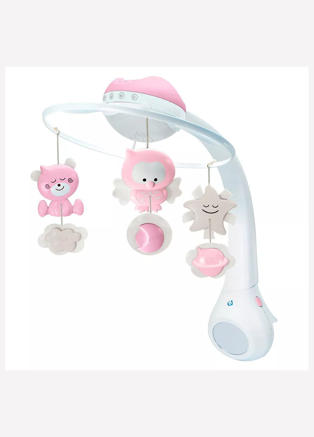 Мобиль музыкальный с проектором 3 в 1, розовый (004914I) Infantino (333252783)