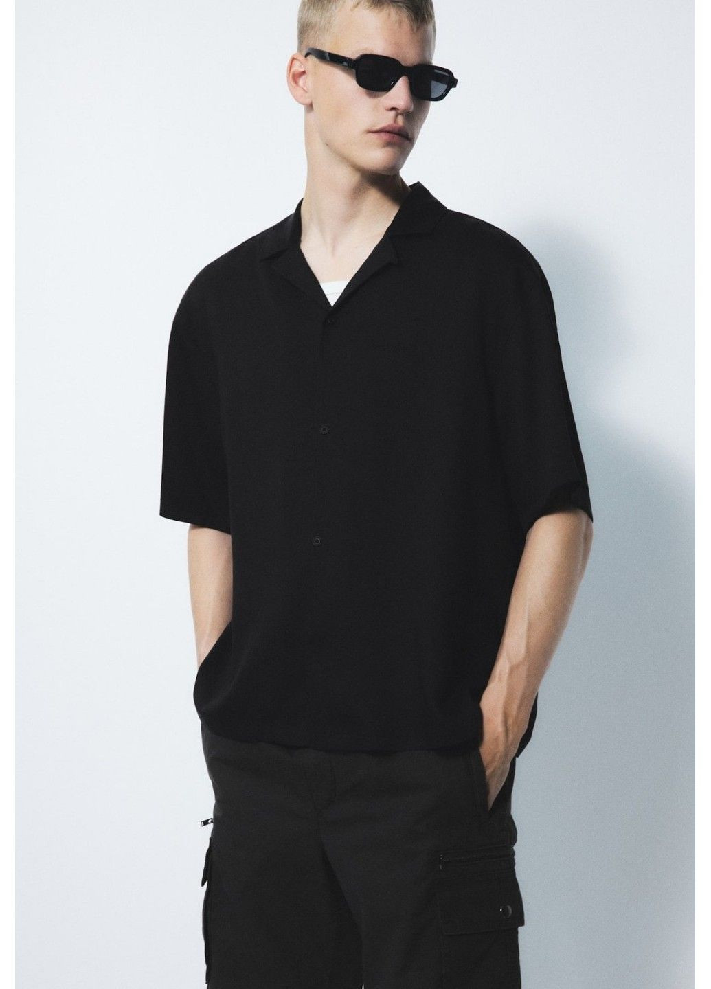 Мужские шорты карго Slim fit (58344) M Темно-серые H&M (330262366)