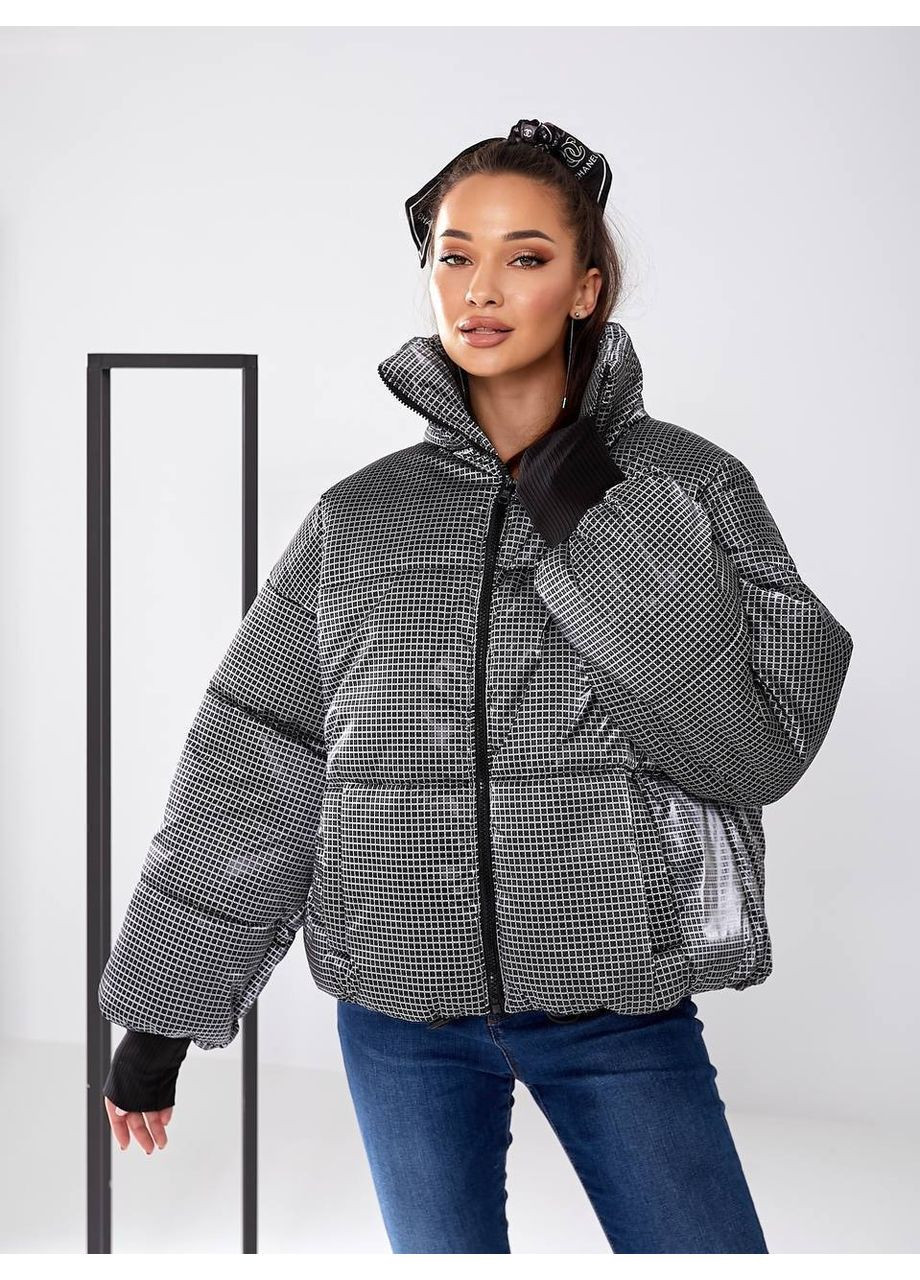 Сіра зимня куртка жіноча пило-водо відштовхуюча Style Point