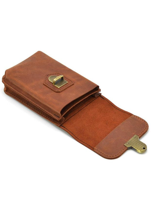 Мужская сумка чехол для телефона на пояс на ремень из натуральной кожи маленькая Коричневый 35298 TARWA (333594243)