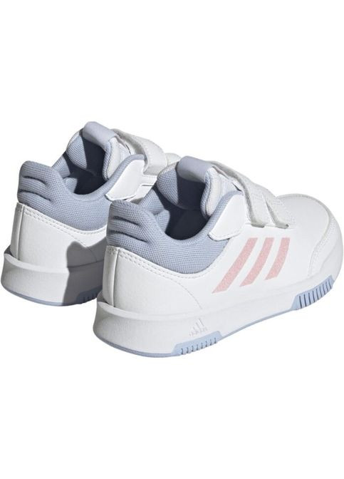 Белые демисезонные подростковые кроссовки для девочки белые с розовым и голубым — стиль и комфорт каждый день adidas Tensaur Sport 2.0 CF K