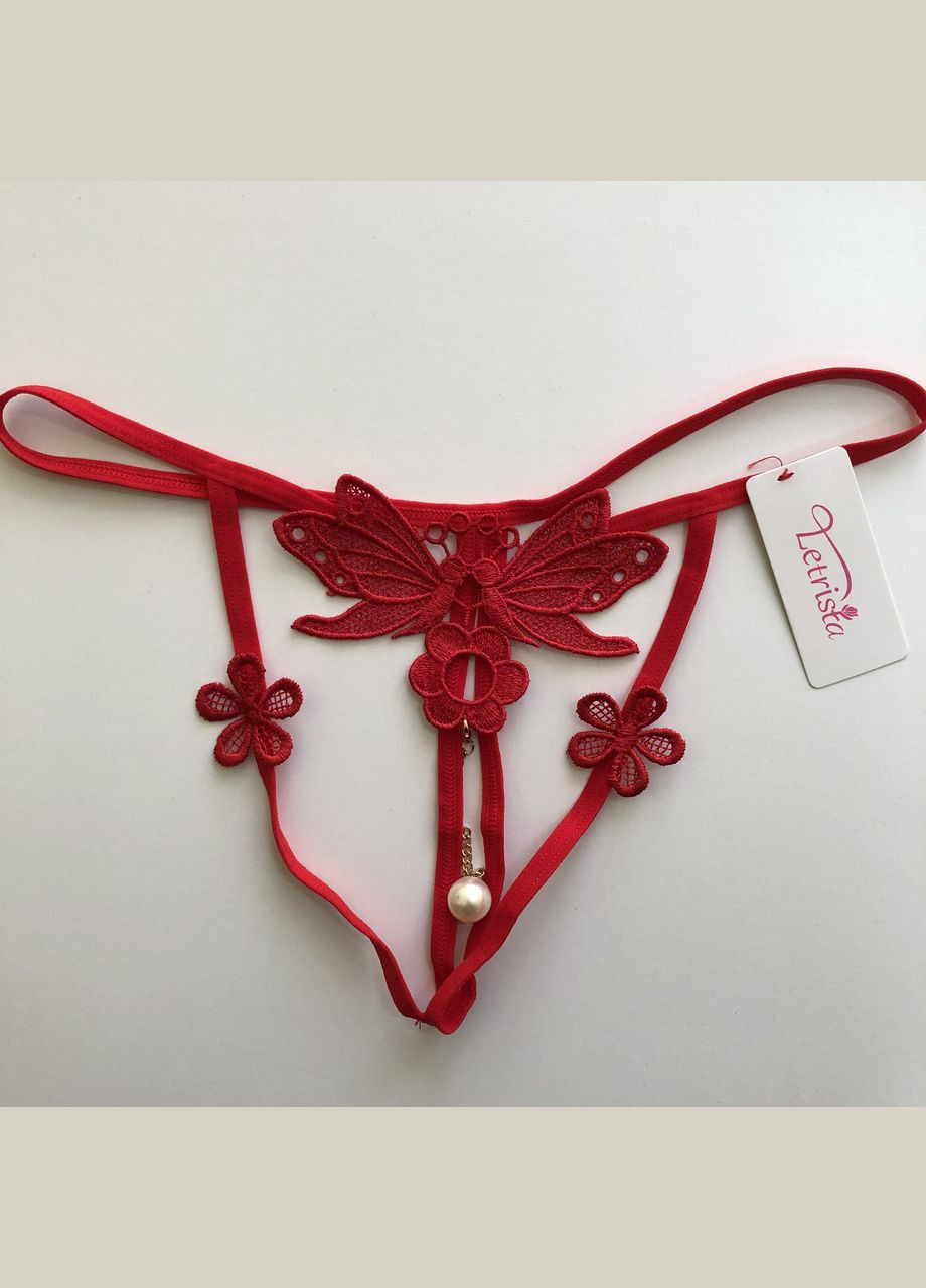 Трусики з розрізом та підвіскою з перлинкою Sexy OneSize(8-75) No Brand (312005419)