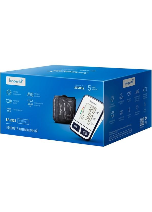 Автоматический тонометр ВР-1303 Longevita (372616813)