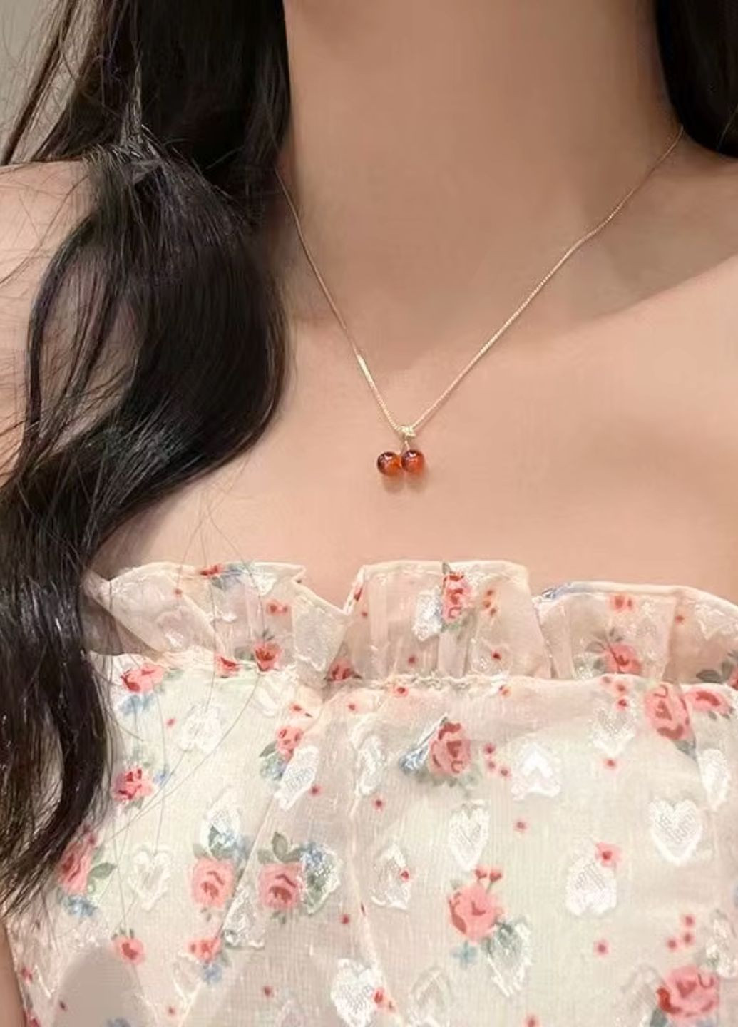 Жіночий ланцюжок з кулоном вишеньки Fashion Jewelry (333035662)